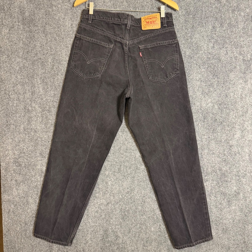 Vintage Levis 550 Relaxed Fit Tapered Leg Jeans Black 34x30 Made in USA 90s